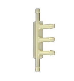NYLON 5 WAY TEE CONNECTOR 3/16 ALL ENDS
