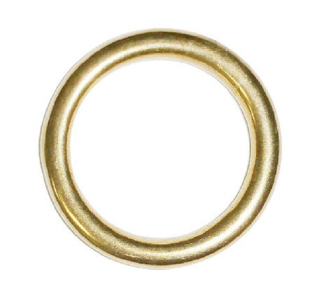 7B-1 1/4 ROUND RINGS - POLISHED SOLID BRONZE
