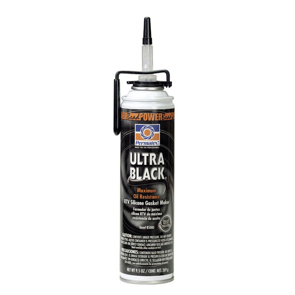 PERMATEX ULTRA BLACK RTV SILICONE GASKET MAKER, 9.5 OZ PRESSURIZED CAN
