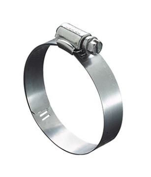 IDE6524E 1-1/4" - 2" CLAMP DIAMETER, ALL STAINLESS WORM GEAR LINED HOSE CLAMPS.