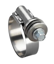 IDE43036 1-13/16" - 2 3/4" CLAMP DIAMETER, FLEX-GEAR 300/300 SS W/ STEEL ZP SCREW SPRING HOSE CLAMPS