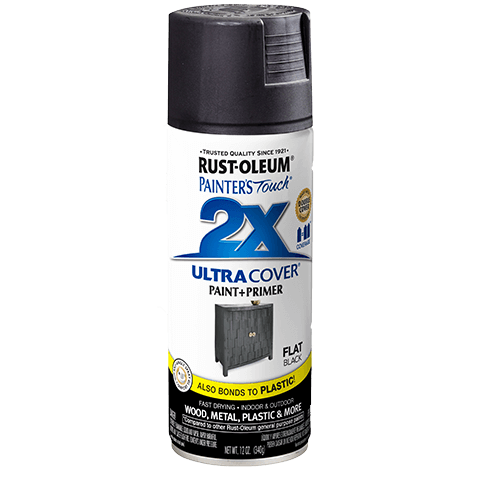 FLAT BLACK PAINTERS TOUCH ULTRA COVER 2X MATTE SPRAY