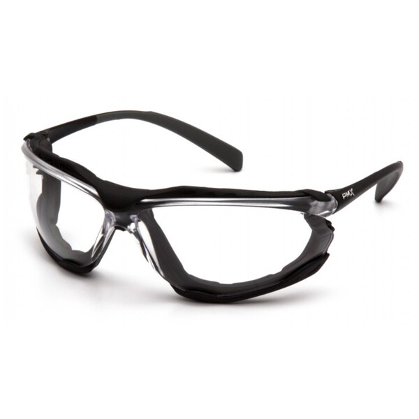 PYRAMEX SEALED PROXIMITY SAFETY GLASSES, BLACK FRAME, CLEAR LENS AF