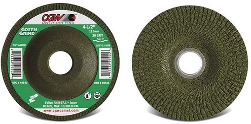 4-1/2 X 5/32 X 7/8 36G T27 GREEN GRINDING WHEEL