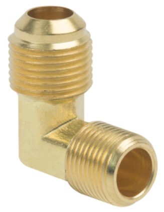 1/2 X 3/8 M FLARE X MIP ELBOW BRASS 90D ELBOW