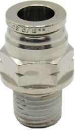 3/8 TUBE X 1/2 MALE THREAD PUSH-IN FITTINGS STR ADAPTER NICKEL/BRASS