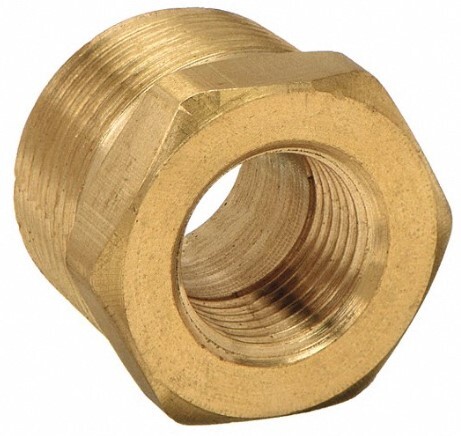 1/2 X 3/8 BRASS HEX BUSHING