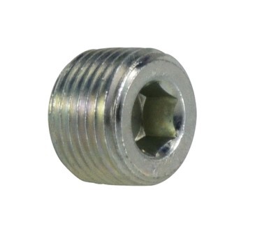 3/4 HOLLOW HEX PIPE PLUG STEEL, ZINC