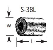 S-38L 3/8X.171X1/2 100BX SPACER