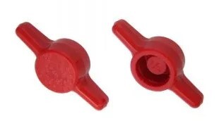 #10 TEE STYLE RED KNOB, SHEAR LOC