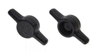 1/4 TEE STYLE BLACK KNOB, SHEAR LOC