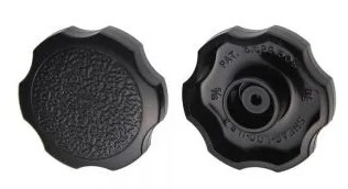 M8 ROSETTE STYLE BLACK KNOB, SHEAR LOC