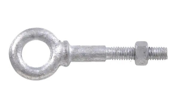 3/8 X 2-1/2 FORGED EYE BOLT, (C-1035 STEEL), WITH SHOULDER, HDG WLL1200#