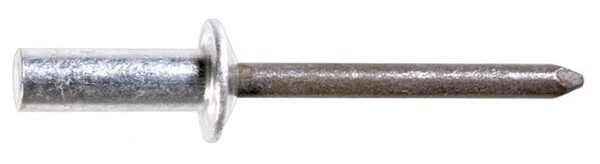 RIVRAS6-6CE 3/16" (.187) (#11 DRILL) .251-.375 GRIP ALUM / STEEL BLIND RIVET, CLOSED END