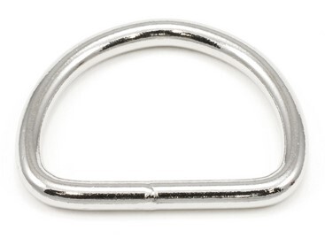 3250-1 DEE RINGS - WELDED STEEL - NICKEL PLATED