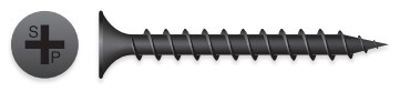 #6 X 2 DRYWALL SCREWS, COARSE, BLACK - CTN / 3,500