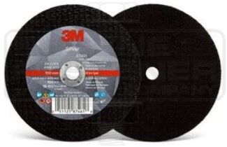 3M SILVER CUT-OFF WHEEL 87461, T1, 4" X 0.035 X 3/8" REINF CENTER