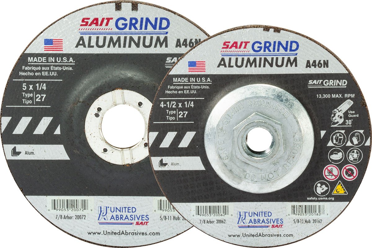 4-1/2" X 1/4" X 5/8"-11" A46N TYPE 27 GRINDING WHEEL