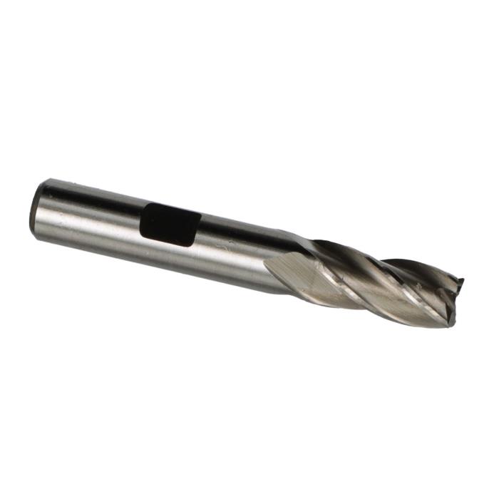 1" X 7/8" SHANK X 4-1/2" OAL, 4-FLUTE, SINGLE END MILL, HSS
