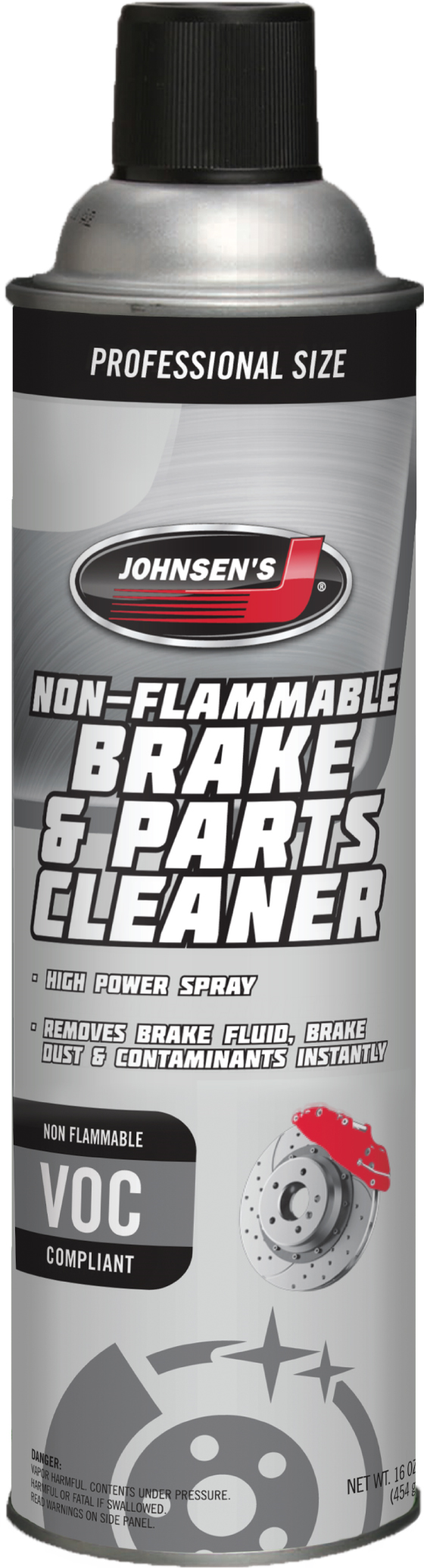 JOHNSEN'S CHLORINATED BRAKE CLEANER, NON-FLAMMABLE, 14 OZ