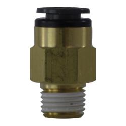 1/4" MALE NPT X 5/32" TUBE PUSH-IN D.O.T. BRASS / COMPOSITE BODY STRAIGHT MALE CONNECTOR