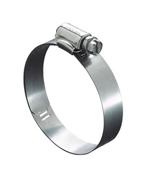 1-1/4" - 2" CLAMP DIAMETER, ALL STAINLESS WORM GEAR LINED HOSE CLAMPS.