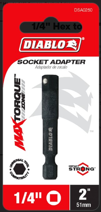 1/4" TO 1/4" X 2"OAL IMPACT SOCKET ADAPTER CD/1