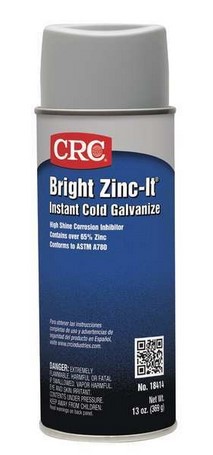 CRC18414 CRC BRIGHT ZINC-IT LIGHT DUTY INSTANT COLD GALVANIZE 16 OZ AEROSOL