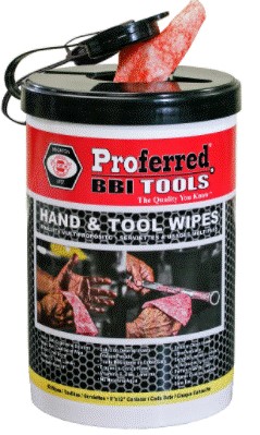 HAND &amp; TOOL WIPES CANISTER 9 X 12 - 82 TOWELS