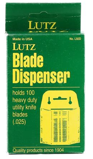 LUTZ L92D UTILITY KNIFE BLADES PK / 100 BLADES IN DISPENSER