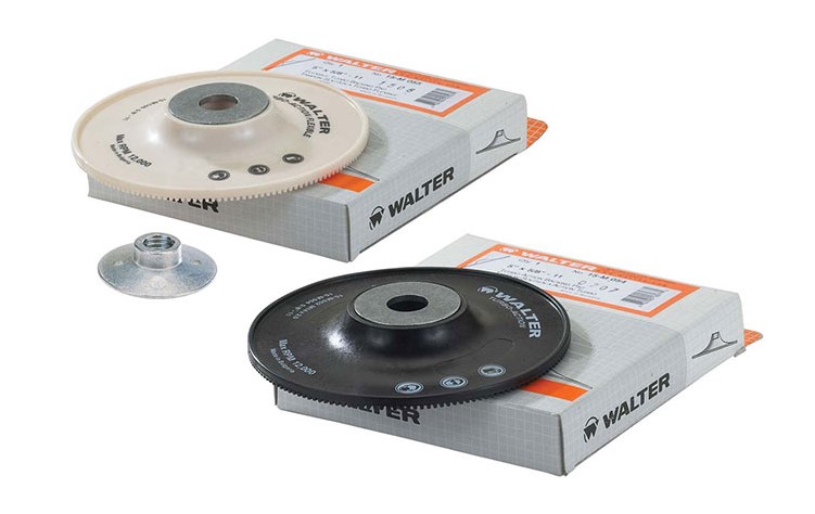 TURBO BACKING PADS, BACKING PAD ASSEMBLY WHITE: 7" X 5/8" - 11