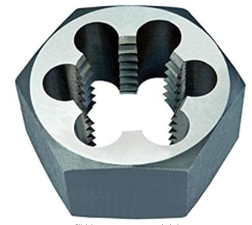 1/4-28 CARBON STEEL HEX DIE 1" A.F.