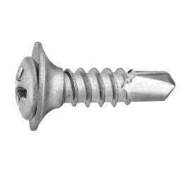 #8-18 X 5/8 PHIL OVAL FLUSH WASH SEMS TEK - CHROME