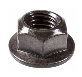 3/8" - 16 GR. G FLANGE NUT - LOCKNUTS - CLEAR ZINC &amp; WAX