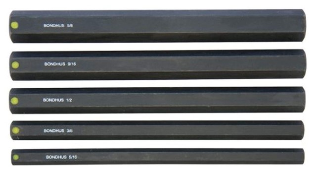 SET 5 PROHOLD HEX BITS 6" (5/16-5/8") BITS ONLY IN CLAMSHELL