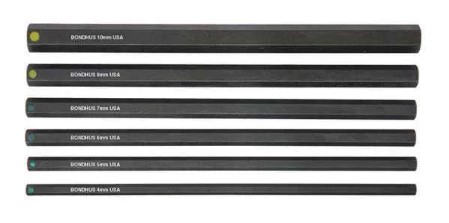 SET 6 PROHOLD HEX BITS 6" (4-10MM) BITS ONLY IN CLAMSHELL