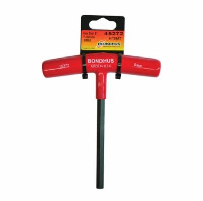 8MM HEX T-HANDLE 6" LENGTH TAGGED &amp; BARCODED