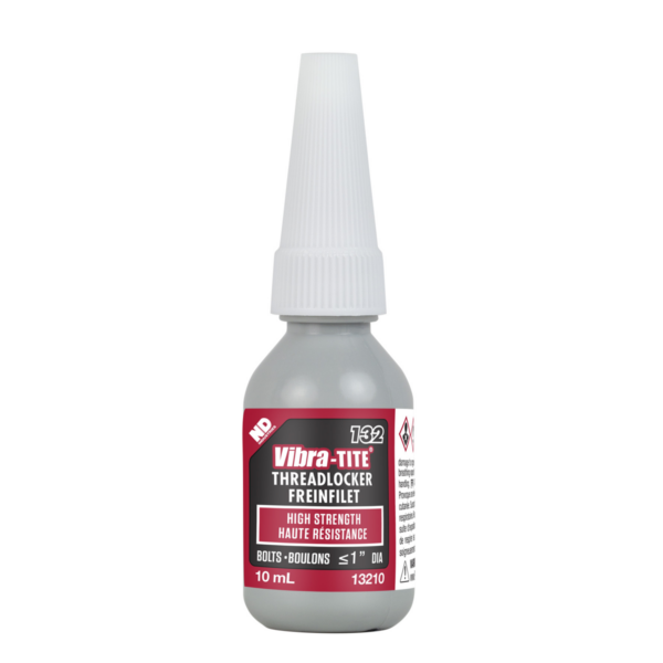 VIBRA-TITE 132 RED HIGH STRENGTH PRIMERLESS THREADLOCKER, 10ML (0.34oz)