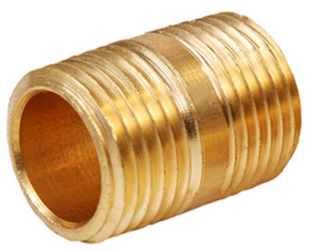 1/4" BRASS CLOSE NIPPLE