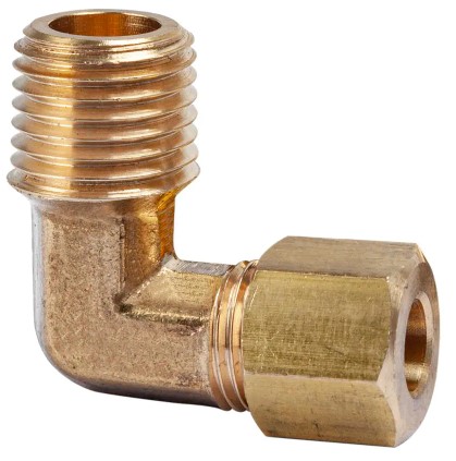 1/4 COMPRESSION X 1/8 MALE NPT BAR STOCK ELBOW