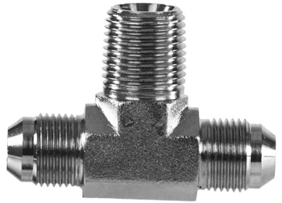 3/4" - 16 JIC X 3/4" - 16 JIC X 1/2" MALE NPT JIC MALE BRANCH TEE