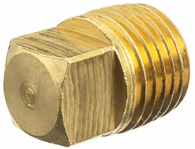 1/4" BRASS SQUARE HEAD PIPE PLUG