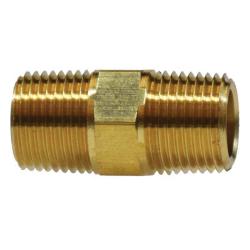 1/8" HEX NIPPLE, BRASS