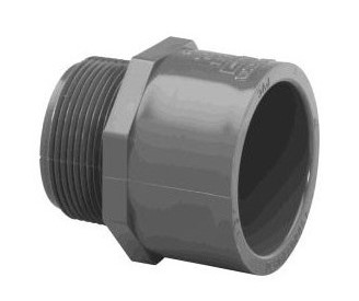 3" MALE PIPE X SLIP SCHED 80 PVC ADAPTER