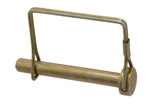 3/8" X 2-1/4" SNAP SAFETY PIN, SQUARE, TWO WIRE YELLOW ZINC PLATED