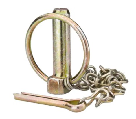 7/16" X 1-1/2" HEAVY DUTY LYNCH PIN STEEL, ZINC YELLOW