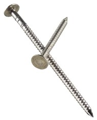 8D TYPE 304 STAINLESS - 3/8 HD DIAMETER RING SHANK NAILS 10(.134") X 2-1/2