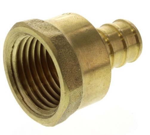 1" PEX X 1" FEMALE PIPE BRASS MALE PEX ADAPTER (LEAD FREE) - CRIMP STYLE