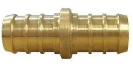 1" PEX COUPLER BRASS BARB - CRIMP STYLE