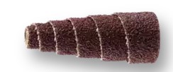 1/2" X 1-1/2" CARTRIDGE ROLL, 1/8" AH - FULL TAPER, ALUMINUM OXIDE 80 GRIT